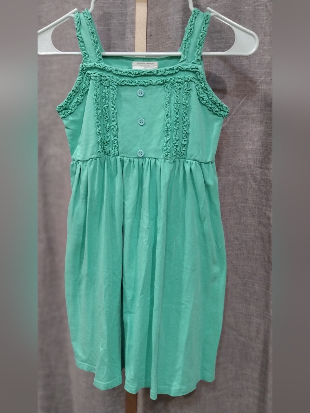 Girls' Casual Ruffled Tank Dress - Mint Green